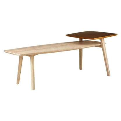 Karot Wooden Coffee Table In Gold And Light Grey