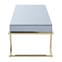 Kayo Grey Glass Top Coffee Table With Gold Stainless Steel Base