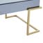 Kayo Grey Glass Top Coffee Table With Gold Stainless Steel Base