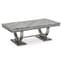 Kelsey Marble Coffee Table With Stainless Steel Base In Grey