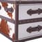 Kensick Wooden Coffee Table With 3 Drawers In Brown And White