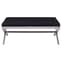 Kero Glass Top Coffee Table With Cross Base In Black