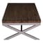 Kero Glass Top Coffee Table With Cross Base In Natural