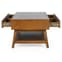 Layton Wooden Coffee Table With 2 Drawers In Cherry