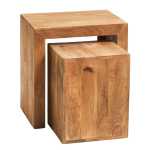 Toko Light Mango Cubed Nest of 2 Tables