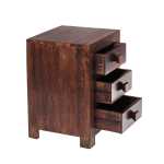 Toko Dark Mango 3 Drawer Bedside