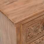 Artwork Mango Wood Bedside Table With Storage