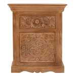 Artwork Mango Wood Bedside Table With Storage