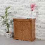 Artwork Mango Wood Sideboard With 2 Doors