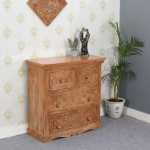 Artwork Mango Wood Chest Of Drawers