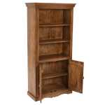 Artwork Mango Wood Large Corner Bookcase