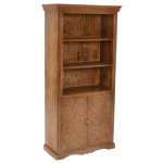 Artwork Mango Wood Large Corner Bookcase