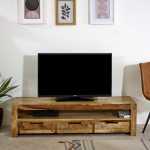 Surrey Solid Wood Large TVC With 3 Drawers