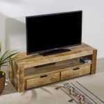 Surrey Solid Wood TV Stand With 2 Drawers