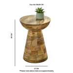 Solid Wood Round Side Table Mushroom Style, elegant and Versatile