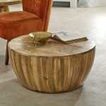 Surrey Solid Wood Drum Coffee Table