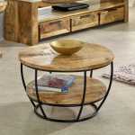 Surrey Solid Wood & Metal Coffee Table With Shelf