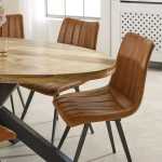 Surrey Solid Wood & Metal Oval Dining Table 6-8 Seater