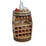 Surrey Solid Dark Wood Barrel Wine Sideboard