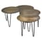 Menkent Metal Set Of 4 Coffee Tables In Antique Brass