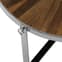 Mitrex Round Wooden Coffee Table With Steel Frame In Natural