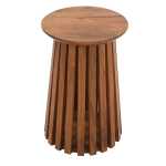 Slatted Mango Wood Side Table