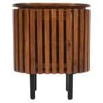 Slatted Mango Wood Bedside Table