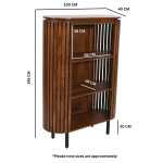 Slatted Mango Wood Bookcase