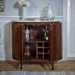 Opal Solid Wood Sideboard/Drinks Cabinet With Marble Top & Metal Legs