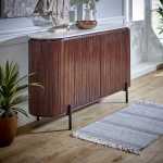 Opal Mango Wood Sideboard With Marble Top & Metal Legs