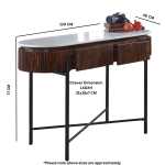 Opal Mango Wood Console Table With Marble Top And Metal Legs