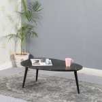 Opal Coffee Table With Black Marble Top & Metal Legs