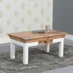 Alfie Coffee Table With Drawer Solid Mango Wood