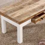 Alfie Coffee Table With Drawer Solid Mango Wood