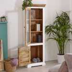 Alfie Wood Bookcase/Display Cabinet - 3 Shelves & 1 Door