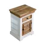 Alfie Solid Mango Wood Bedside Cabinet 1 Drawer + 1 Door