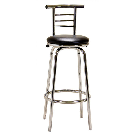 Bar Stool Chrome Swivel Narrow Back - BM-015P (Set of 2)