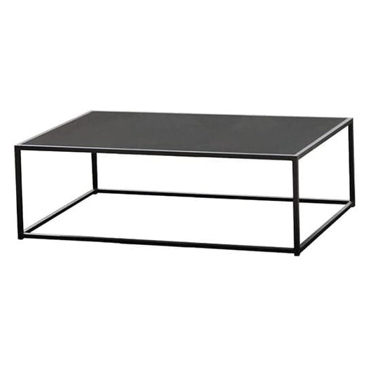 Oakhill Glass Top Coffee Table In Matt Slate And Charcoal