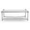 Orion Clear Glass Top Coffee Table With Silver Metal Frame