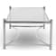 Orion Clear Glass Top Coffee Table With Silver Metal Frame