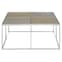 Orizone Glass Coffee Table With Chrome Stainless Steel Frame