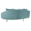 Osmodin Upholstered Velvet 4 Seater Sofa In Light Blue