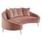 Osmodin Upholstered Velvet 4 Seater Sofa In Salmon Pink