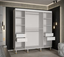 Mora I Sliding Door Wardrobe 200cm in White