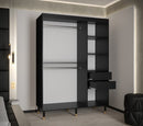 Tromso Sliding Door Wardrobe 150cm in Black