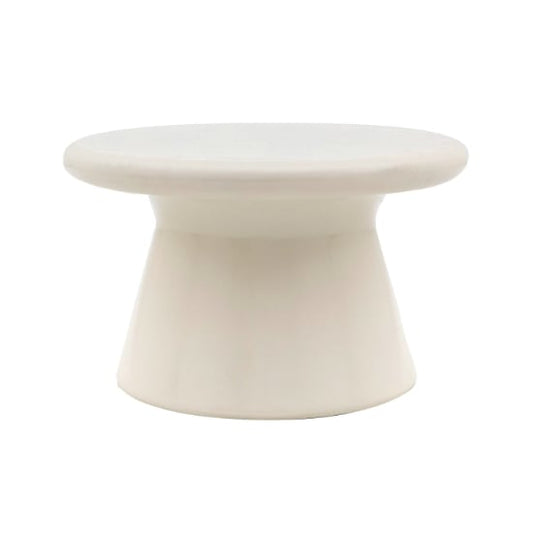 Palikir High Gloss Coffee Table Round In Cream