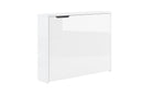 Work Concept Convertible Hidden Desk With Storage in White Gloss [LEFT]