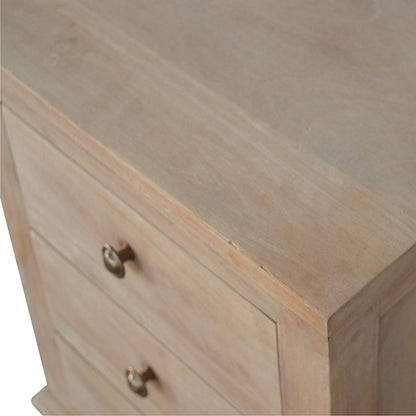 3 Drawer Mango Wood Bedside Table