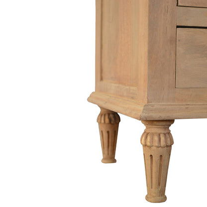 3 Drawer Mango Wood Bedside Table