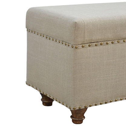 Studded Linen Lid-up Bench